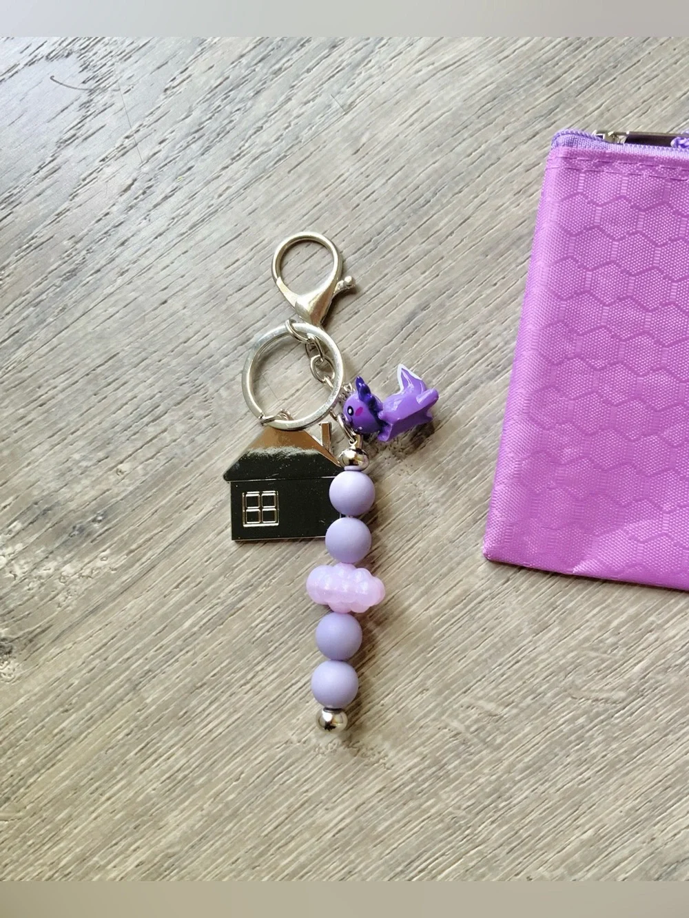 NEW📚 Homemade Crafted Beaded Pen & Bag Charm Pouch Set OS